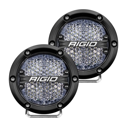 Rigid Industries 360-Series 4 Inch Led Off-Road Diffused White Backlight Pair RIGID Industries